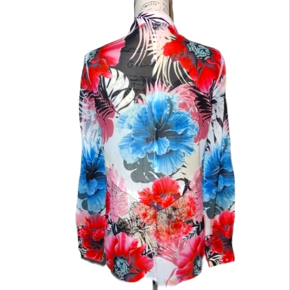 Guess Chiffon Jewel Embellished Blouse - Picture 2 of 8